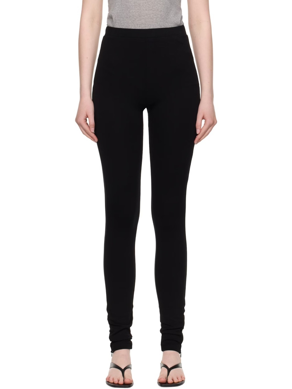 TOTEME  Black High-Rise Slim Leggings
